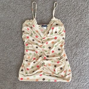 Wet Seal Lacey Polka Dot Top